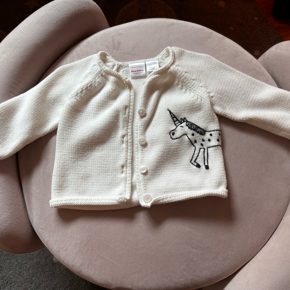 Hanna Andersson Cardigan with Unicorn Design